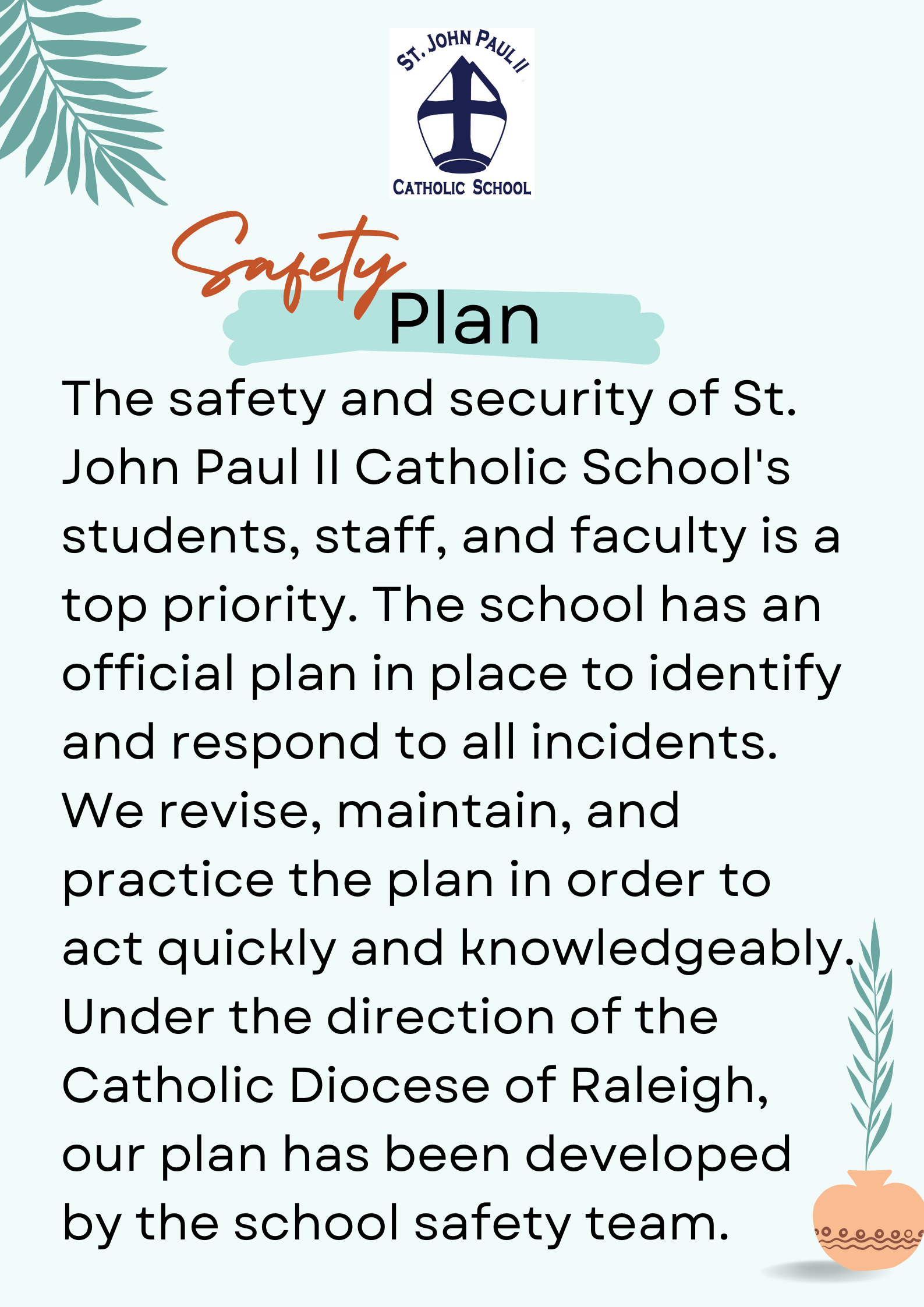 Academic Calendar St. John Paul II Catholic School
